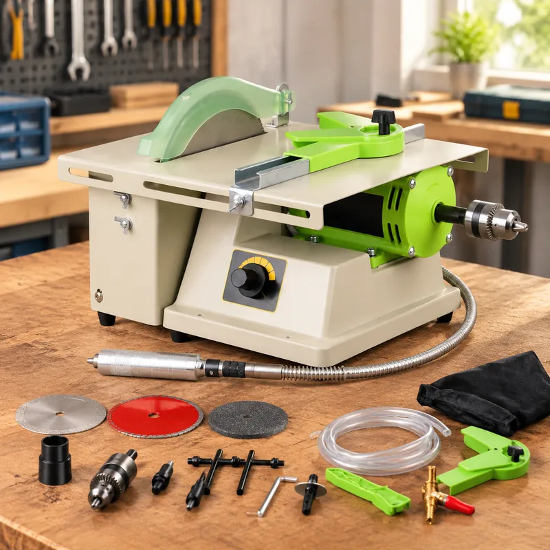 Bench Buffer Jewelry Polishing Machine - 220V 1380W Çok Fonksiyonlu Mücevher Taş