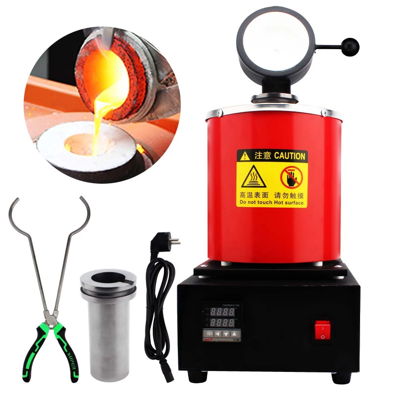 Gold Melting Furnace Crucible 2Kg - 1/2/3 Kg 2000F Mini Dijital Altın