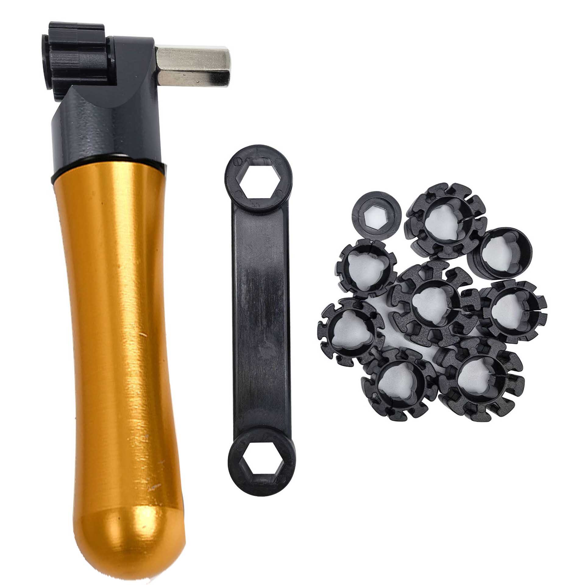 Ring Clamp Wood Jewelry Setting Tool - Pirinç/Ahşap Saplı Yüzük Yerleştirme Kelepçesi Elmas