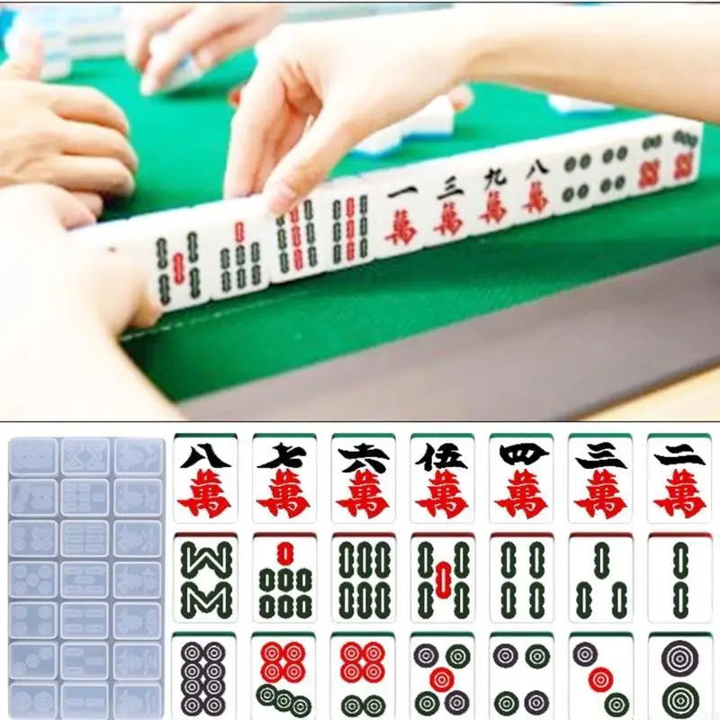 Casting Mold Jewelry Silicone Rubber - Kristal Epoksi Reçine Kalıp Yaratıcı Mahjong