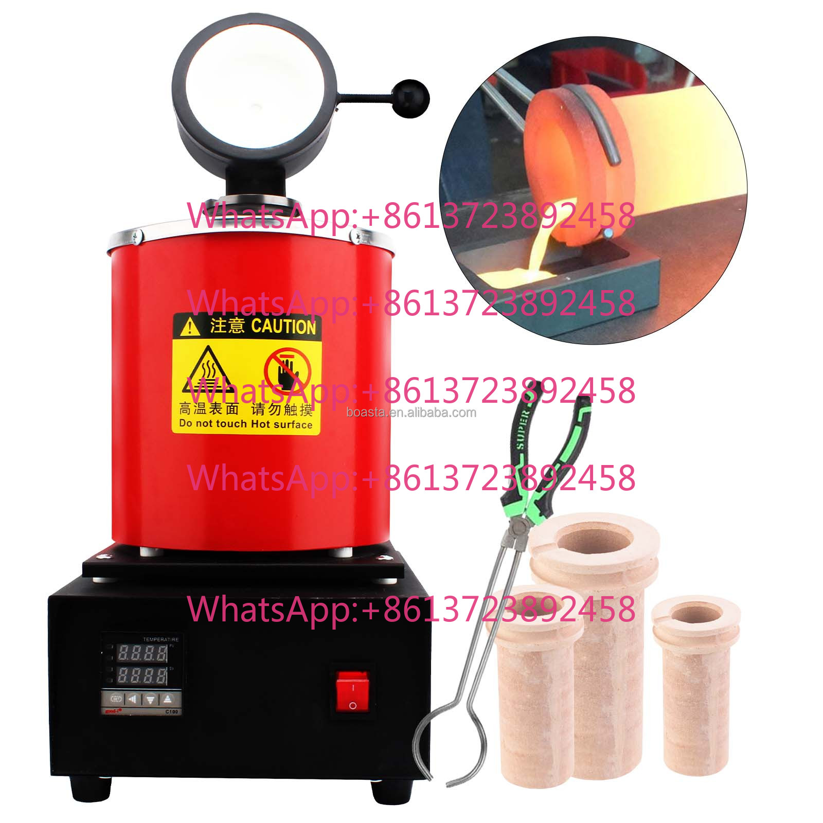 Boasta 1KG 2KG 3KG Dijital Met - Gold Melting Furnace Crucible 2Kg incelemesi ve fiyatı