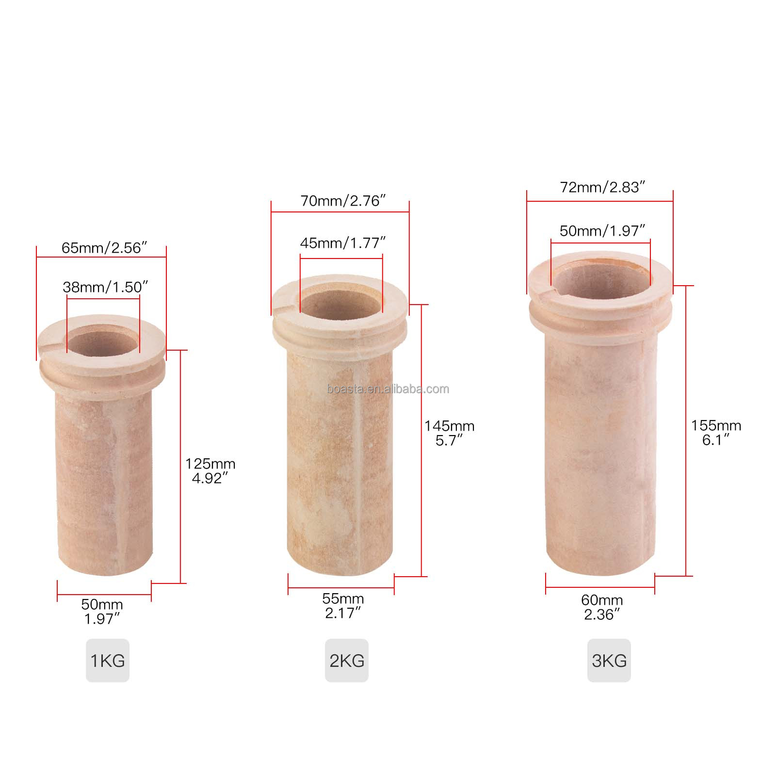 Boasta 1KG 2KG 3KG Dijital Met - Gold Melting Furnace Crucible 2Kg incelemesi ve fiyatı