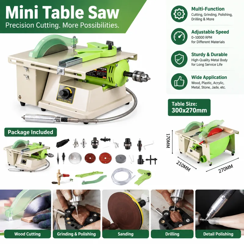 220V 1380W Çok Fonksiyonlu Müc - Bench Buffer Jewelry Polishing Machine incelemesi ve fiyatı