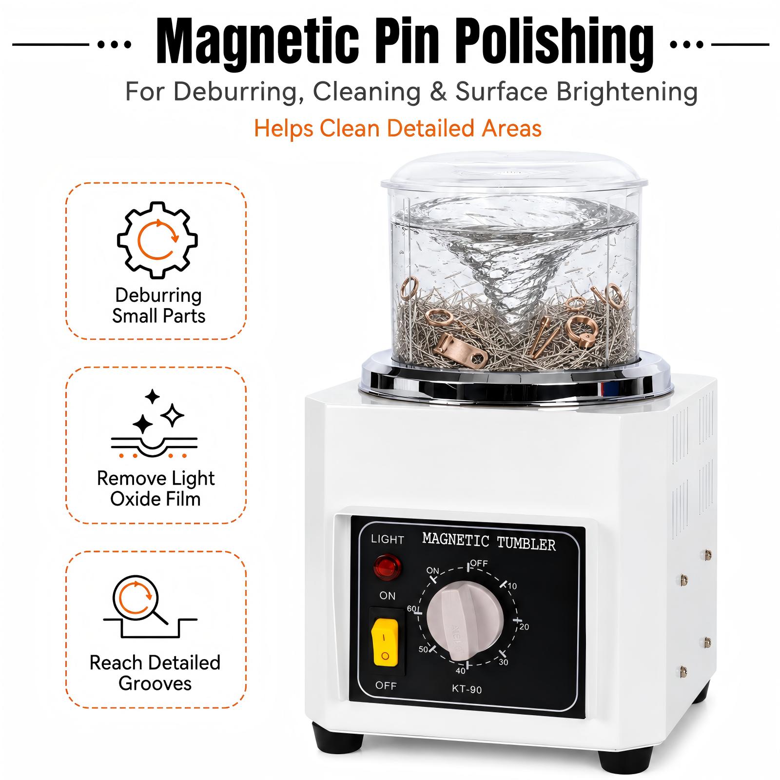 AHT KT90 Manyetik Tamburlu Par - Jewelry Magnetic Tumbler Polisher Pin incelemesi ve fiyatı
