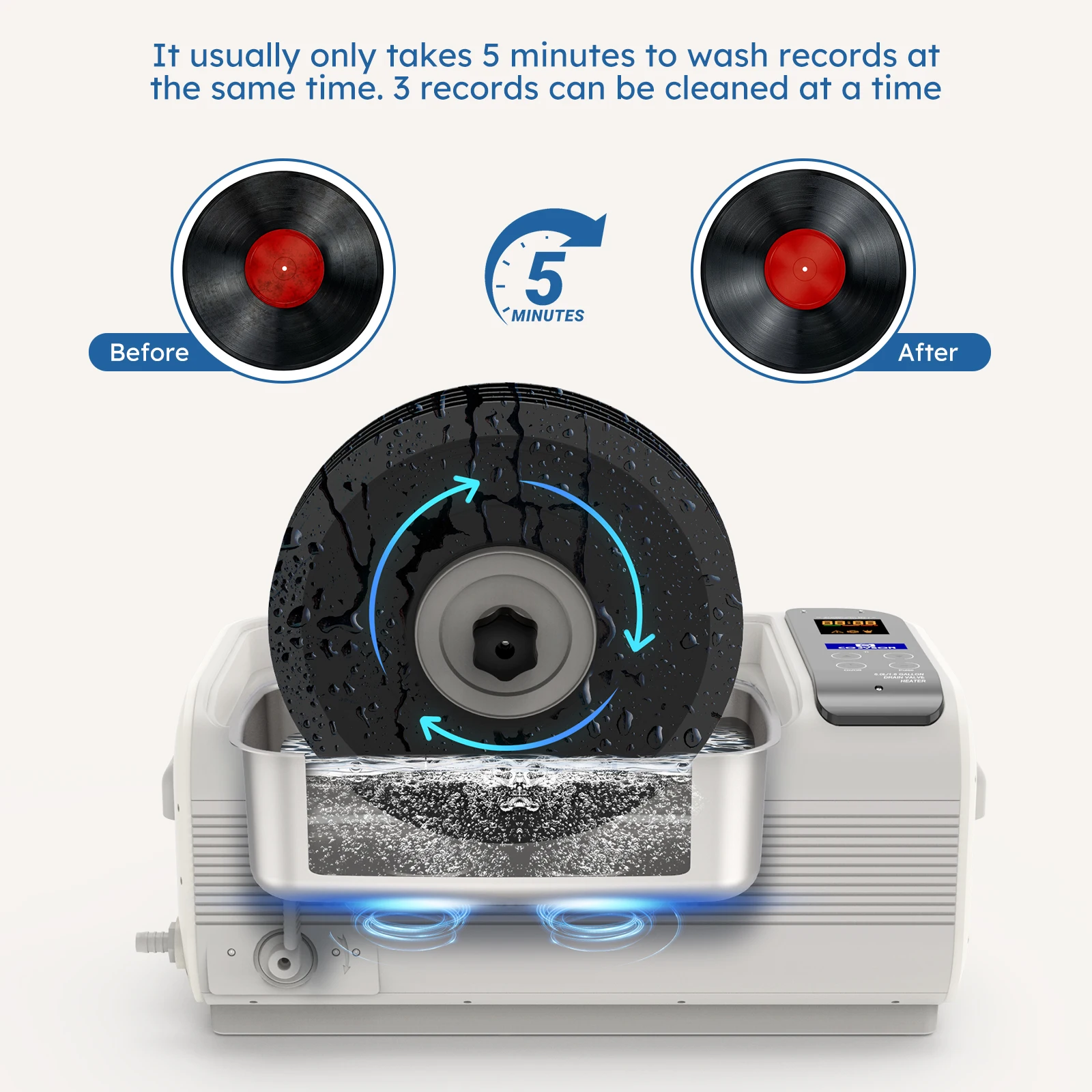 &Ultrasonik Temizleyici, Isıtm - Ultrasonic Jewelry Cleaner Digital Timer incelemesi ve fiyatı