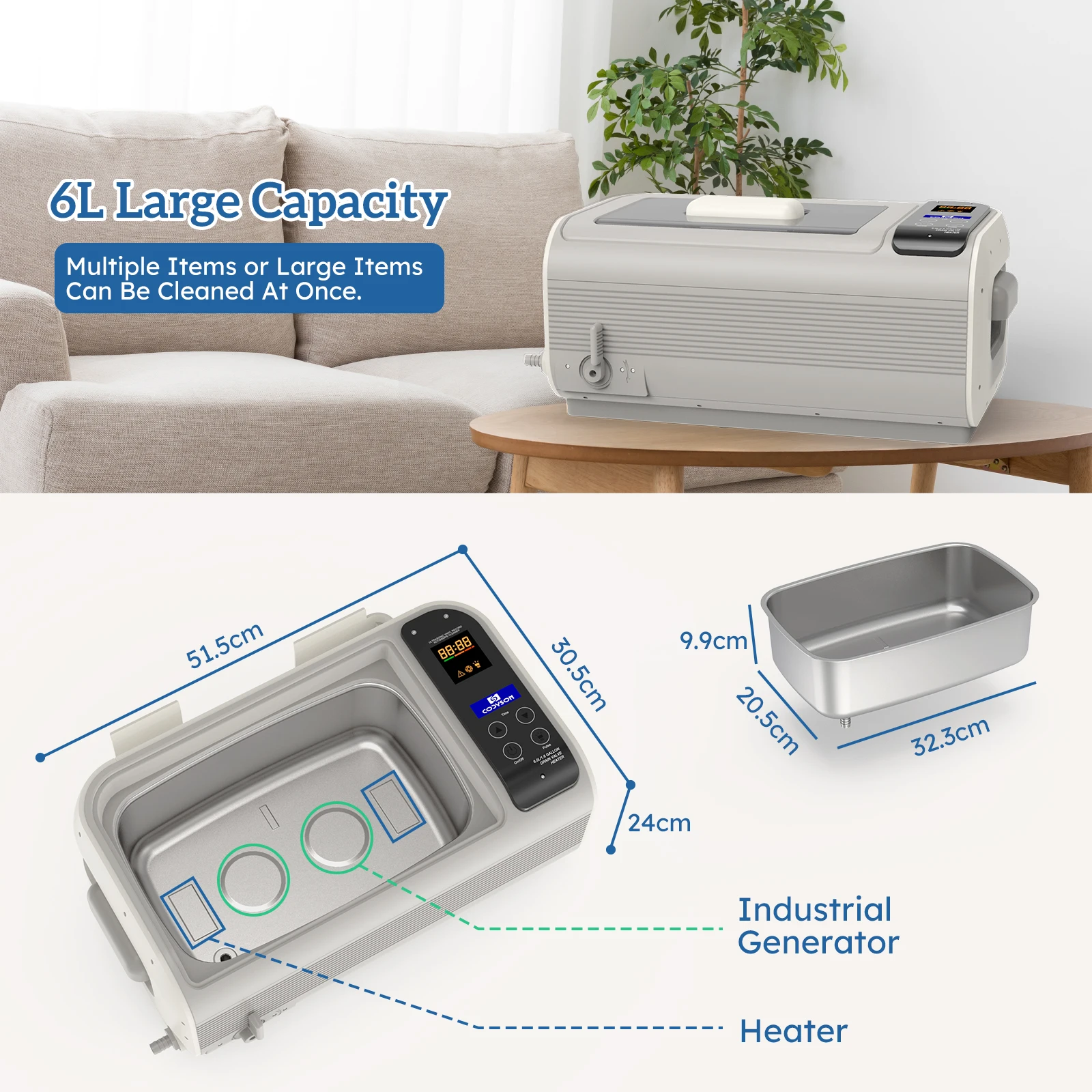 &Ultrasonik Temizleyici, Isıtm - Ultrasonic Jewelry Cleaner Digital Timer incelemesi ve fiyatı