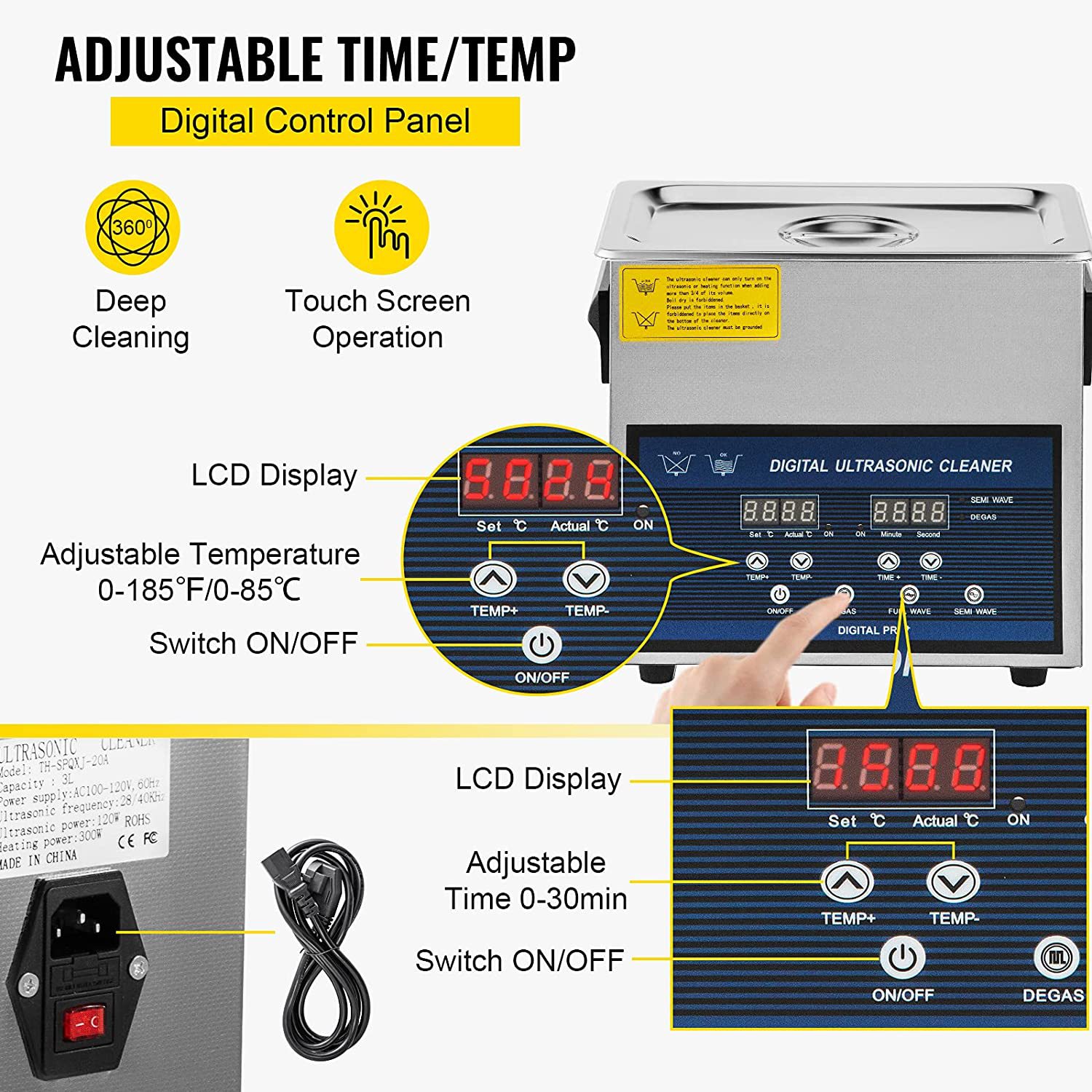 6L Profesyonel Ultrasonik Temi - Ultrasonic Jewelry Cleaner Digital Timer incelemesi ve fiyatı