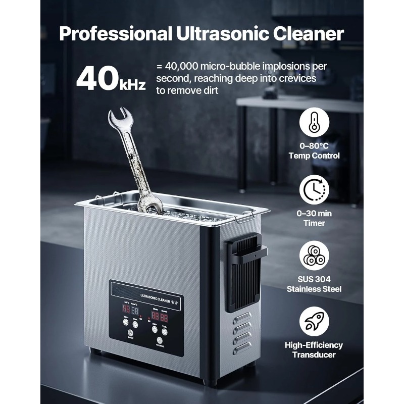 6L Ultrasonik Temizleyici 120W - Ultrasonic Jewelry Cleaner Digital Timer incelemesi ve fiyatı