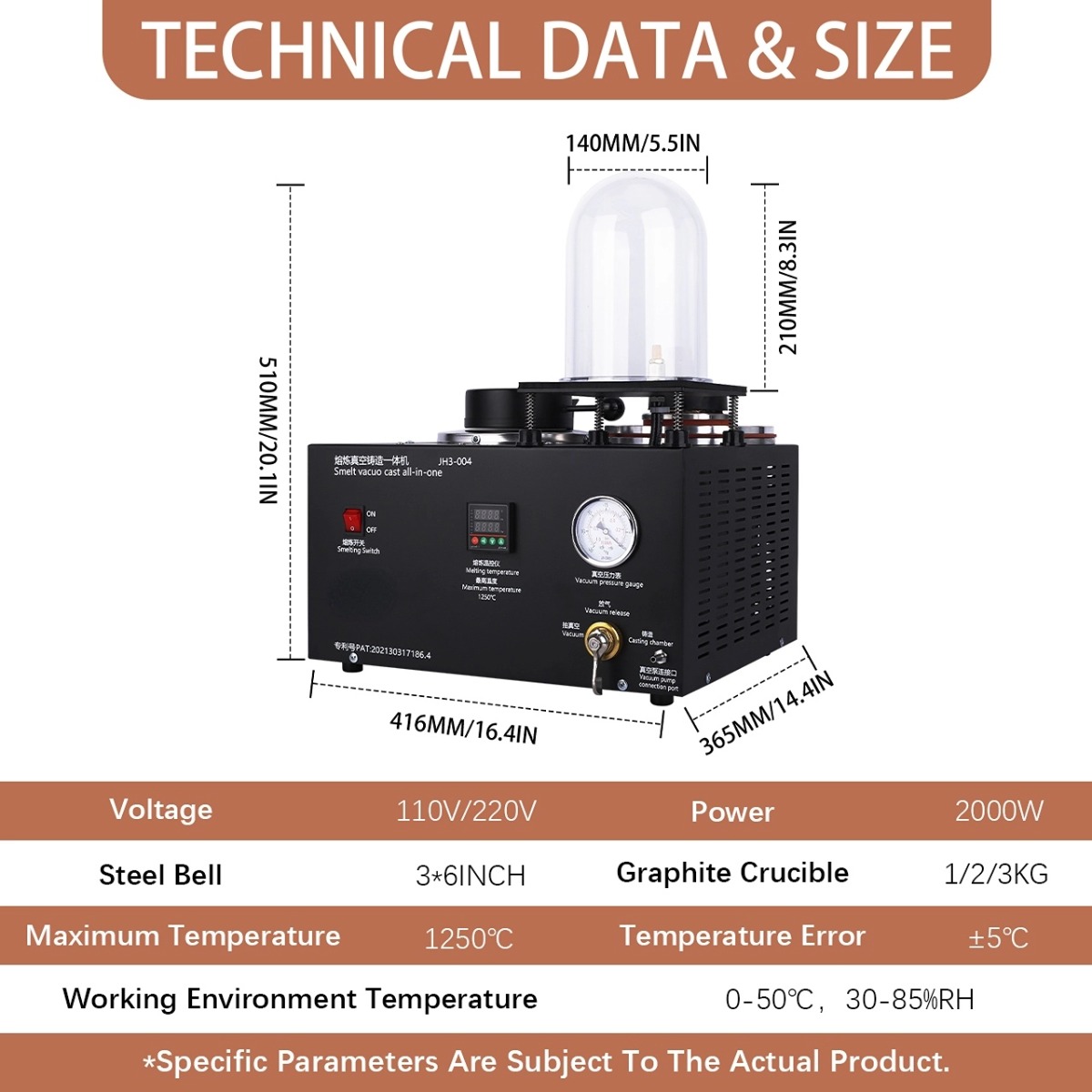 110V Vakumlu Mücevher Döküm Ma - Gold Melting Furnace Crucible 2Kg incelemesi ve fiyatı