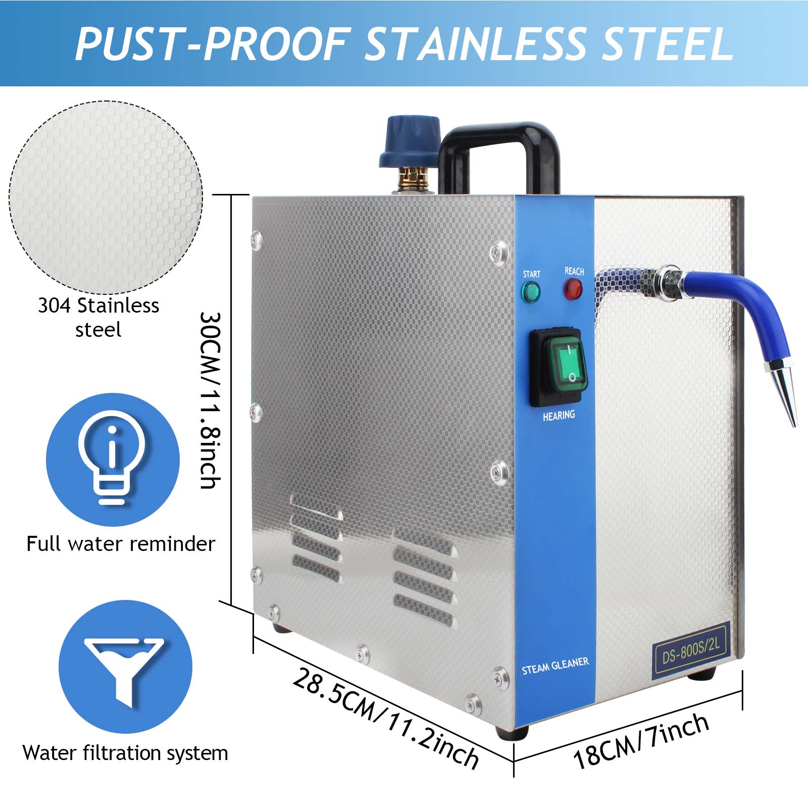 Auble 1300W 2L Profesyonel Pas - Jewelry Steam Cleaner Professional 2L incelemesi ve fiyatı