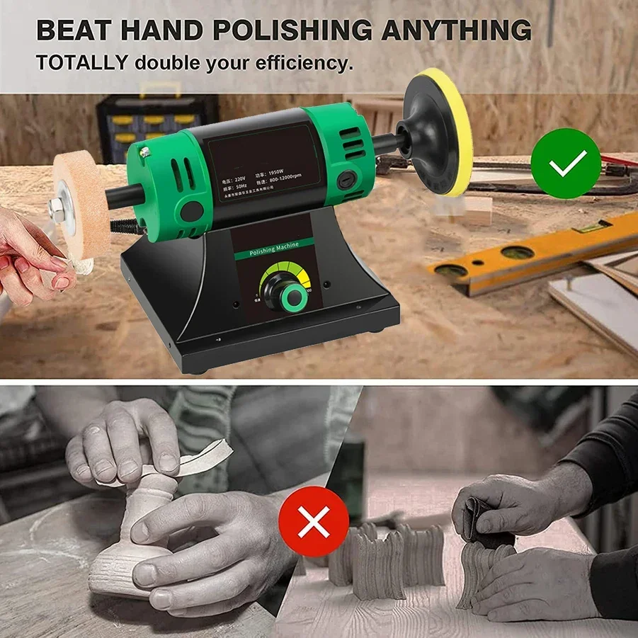 2025 1950W Değişken Hızlı Tezg - Bench Buffer Jewelry Polishing Machine incelemesi ve fiyatı