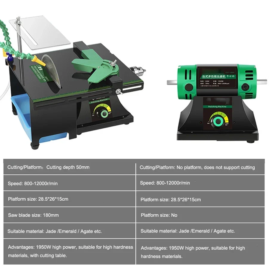 2025 1950W Değişken Hızlı Tezg - Bench Buffer Jewelry Polishing Machine incelemesi ve fiyatı