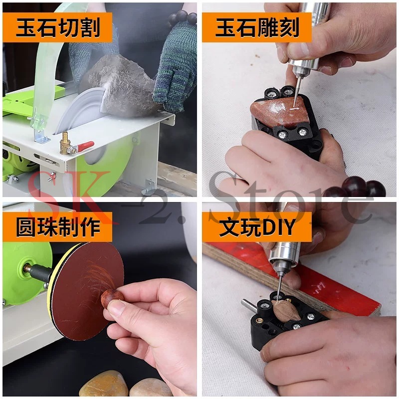 220V 1380W Çok Fonksiyonlu Tak - Bench Buffer Jewelry Polishing Machine incelemesi ve fiyatı