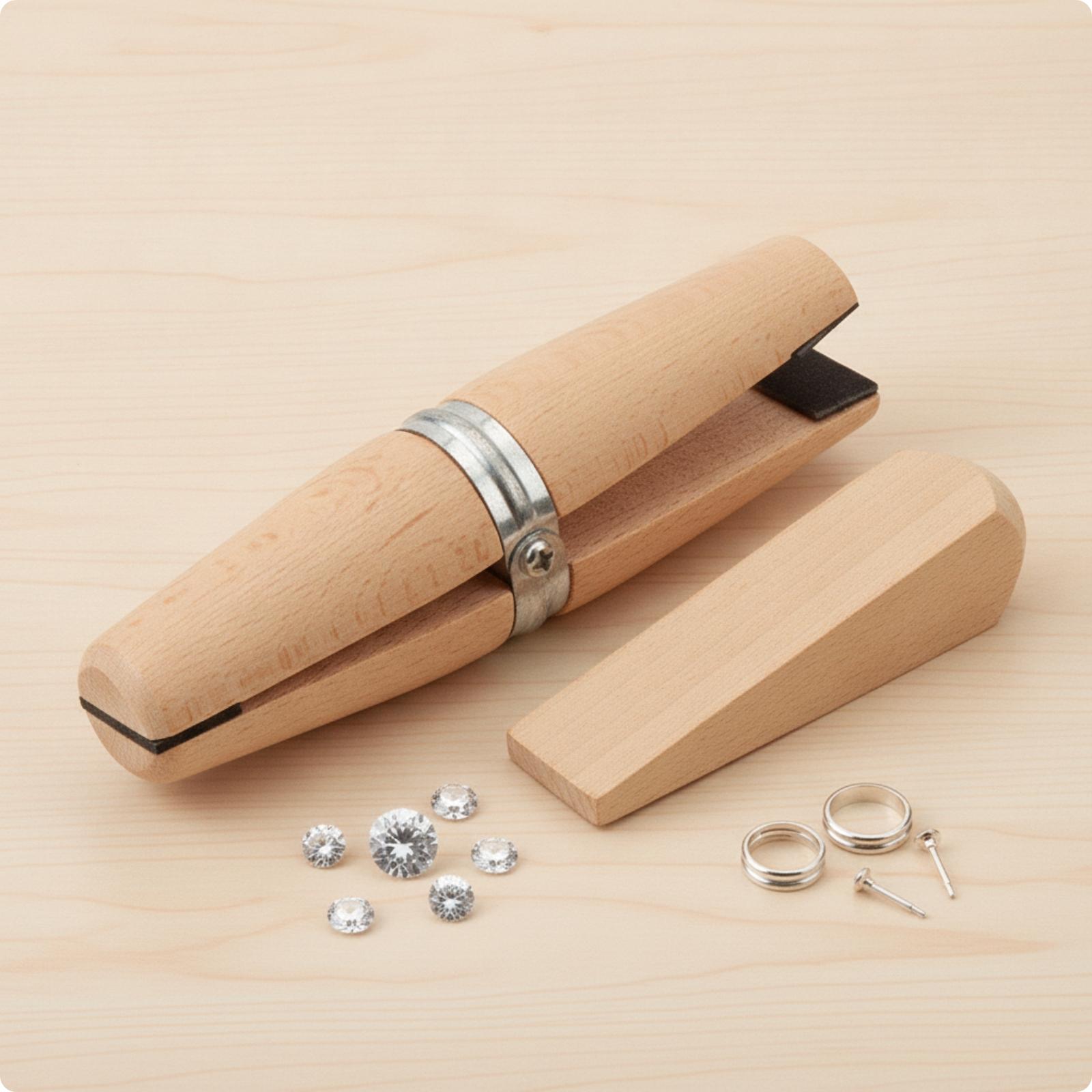 Ahşap Takı Tutma Aparatı, Yüzü - Ring Clamp Wood Jewelry Setting Tool incelemesi ve fiyatı