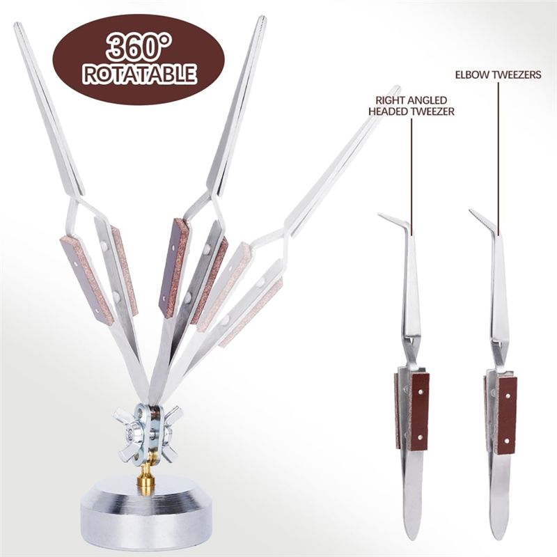360 Derece Dönebilen Üçüncü El - Third Hand Soldering Tweezers Base incelemesi ve fiyatı