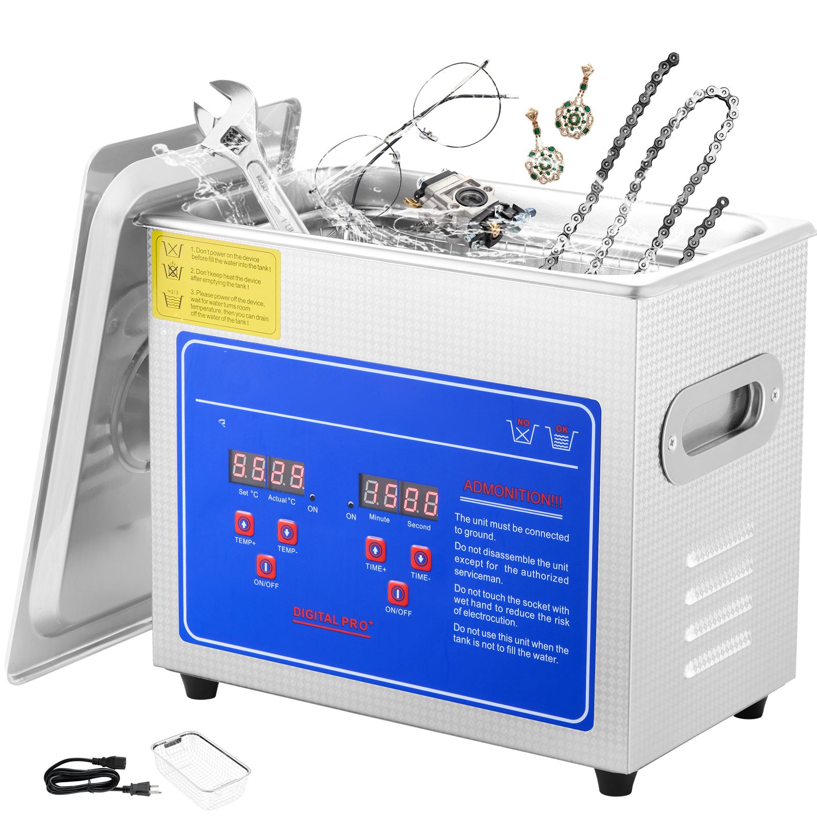 Dijital Zamanlayıcılı ve Isıtı - Ultrasonic Jewelry Cleaner Digital Timer incelemesi ve fiyatı