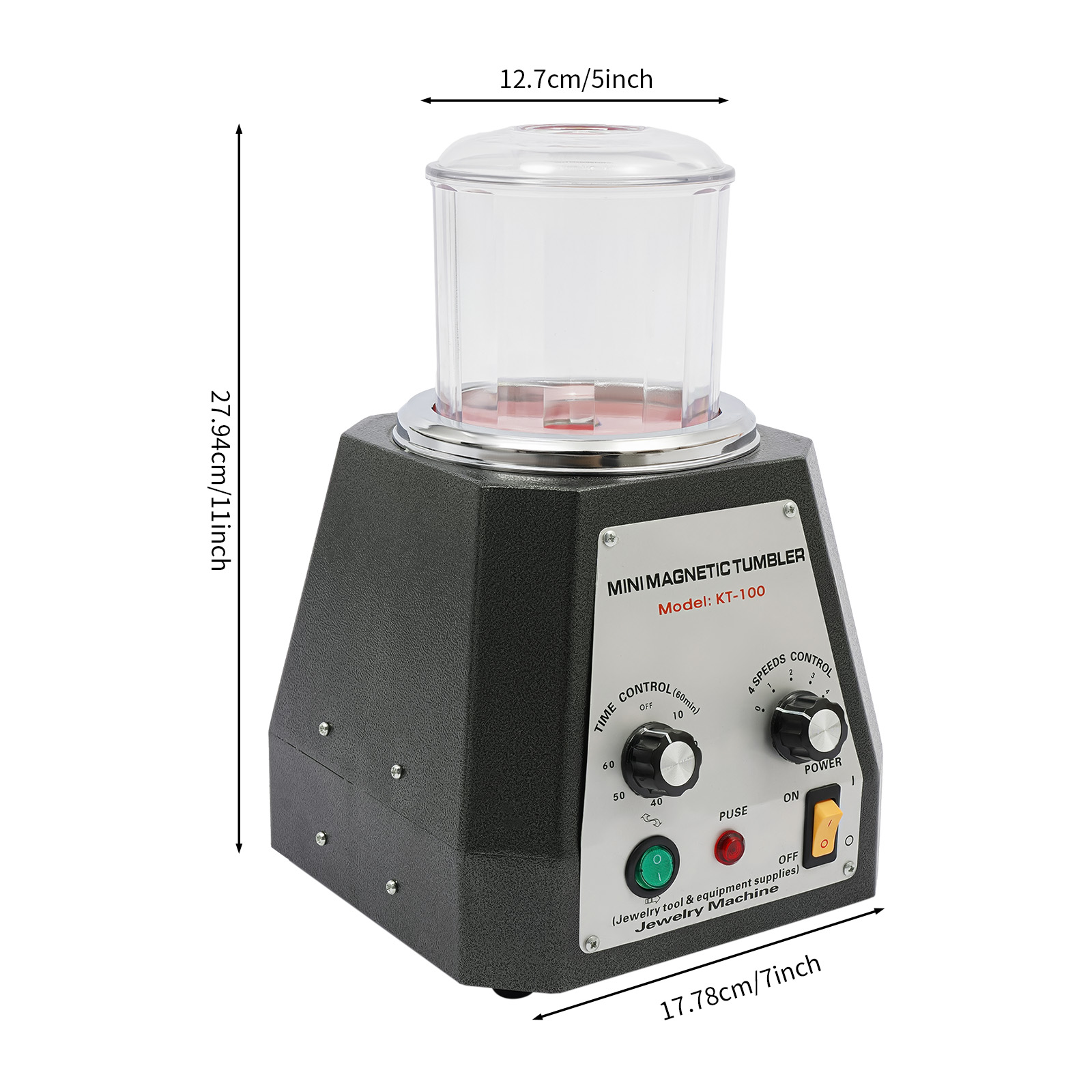 110V 0.2KW KT-100 Manyetik Tam - Jewelry Magnetic Tumbler Polisher Pin incelemesi ve fiyatı